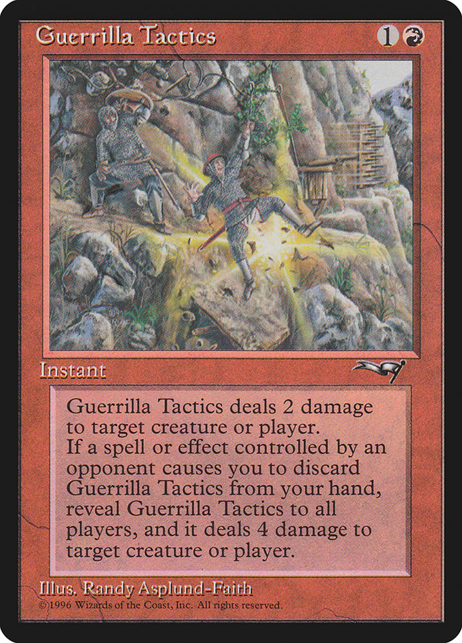 Guerrilla Tactics (Falling) [Alliances] Magic: The Gathering