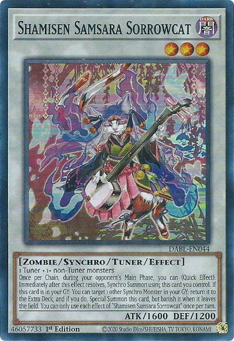 Shamisen Samsara Sorrowcat [DABL-EN044] Super Rare Yu-Gi-Oh!