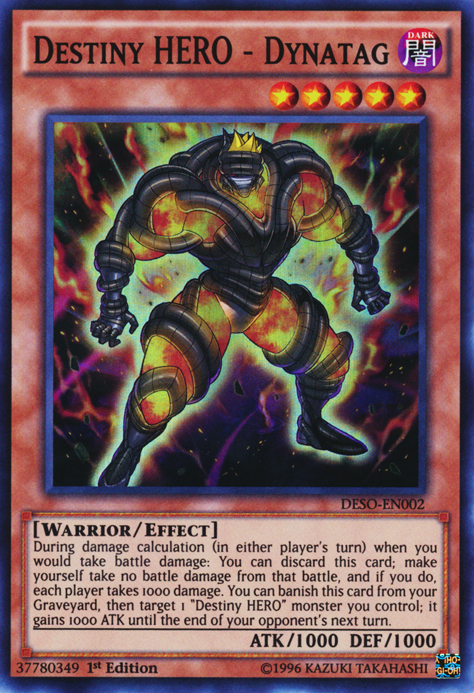 Destiny HERO - Dynatag [DESO-EN002] Super Rare Yu-Gi-Oh!