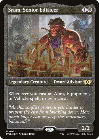 Sram, Senior Edificer (Foil Etched) [Multiverse Legends] Magic: The Gathering