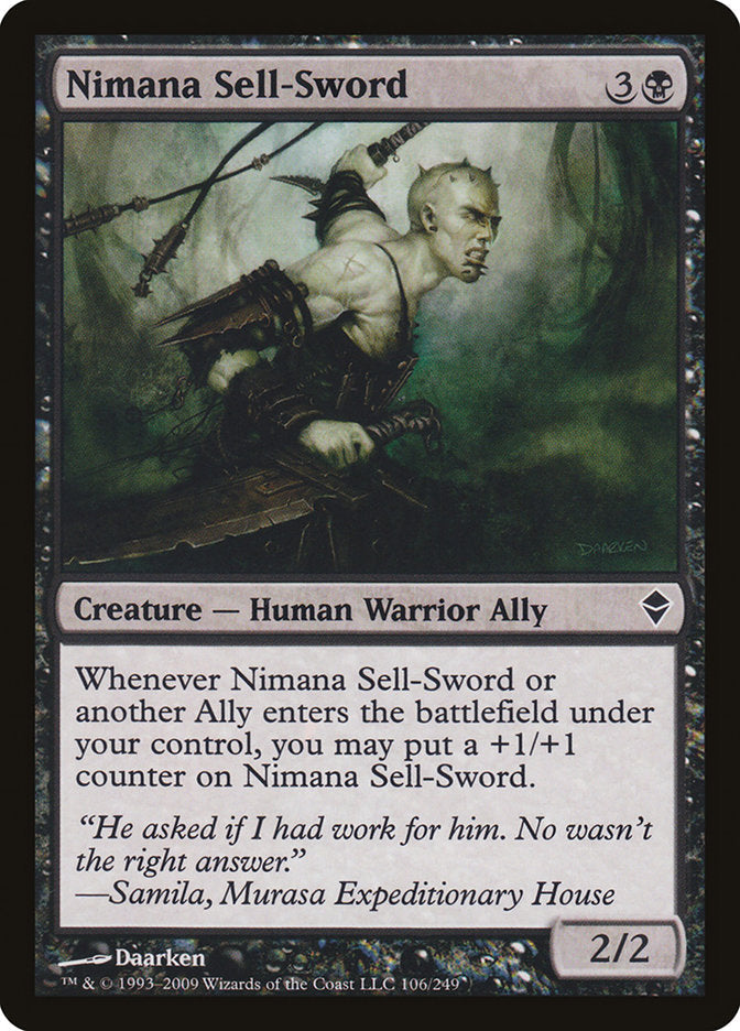 Nimana Sell-Sword [Zendikar] Magic: The Gathering