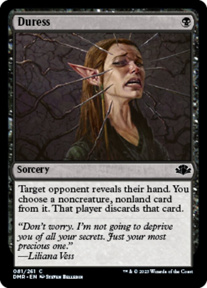 Duress [Dominaria Remastered] Magic: The Gathering