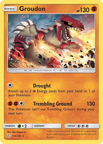 Groudon (113/236) [Sun & Moon: Cosmic Eclipse] Pokémon
