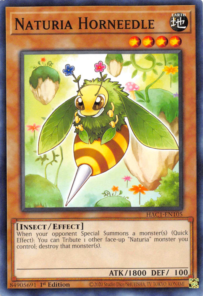 Naturia Horneedle [HAC1-EN105] Common Yu-Gi-Oh!