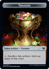 Treasure // Tibalt, Cosmic Impostor Emblem Double-Sided Token [Kaldheim Tokens] Magic: The Gathering