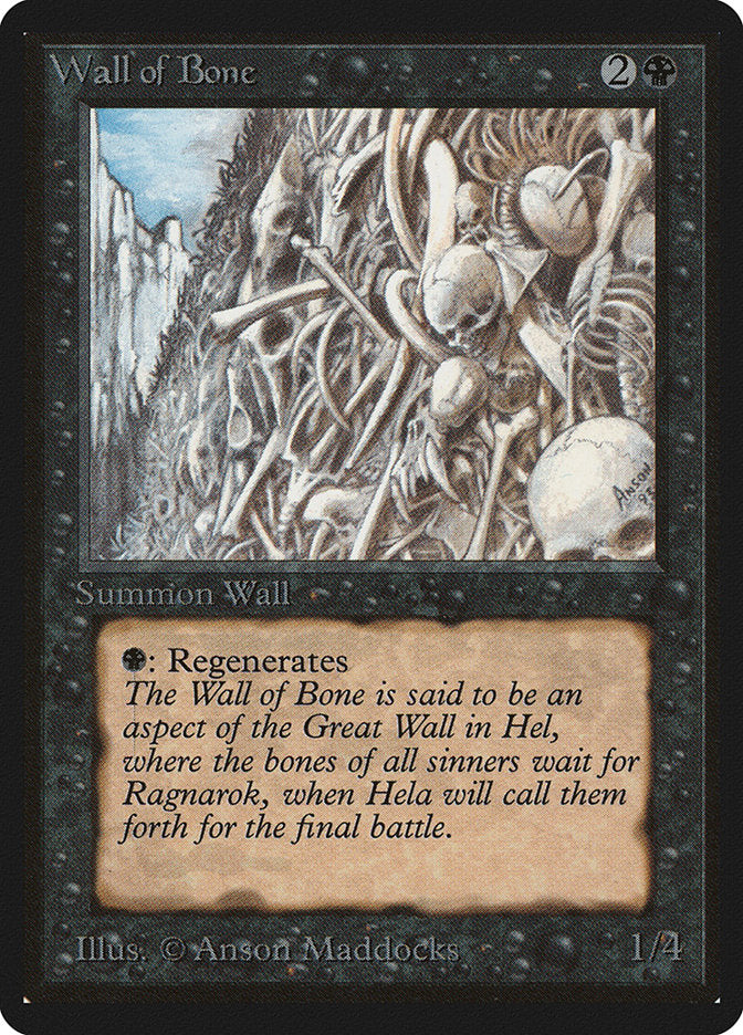 Wall of Bone [Beta Edition] Magic: The Gathering