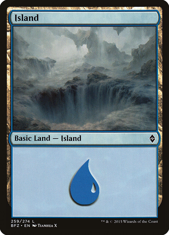 Island (259a) [Battle for Zendikar] Magic: The Gathering