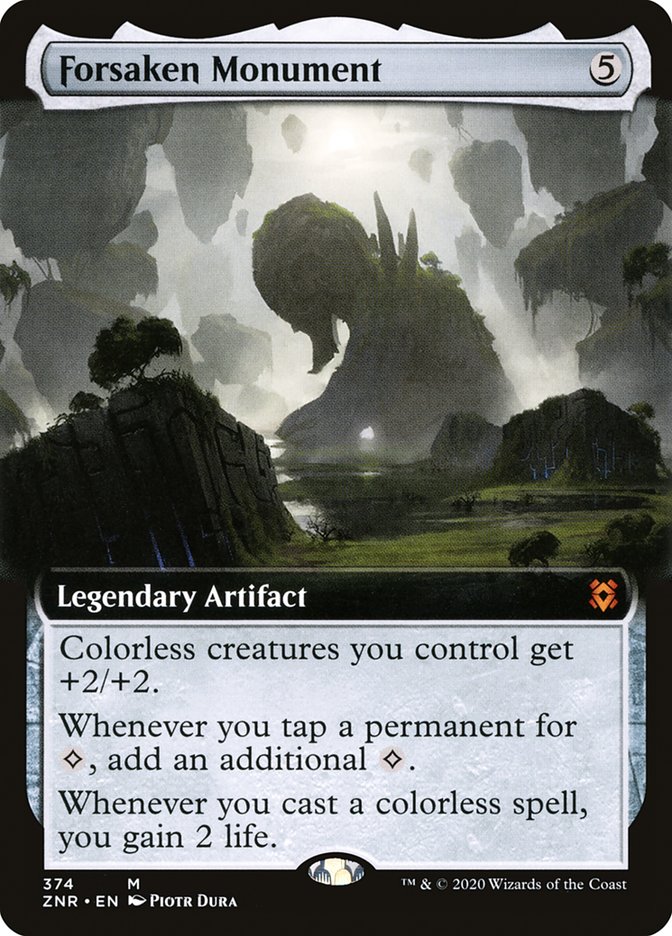 Forsaken Monument (Extended Art) [Zendikar Rising] Magic: The Gathering