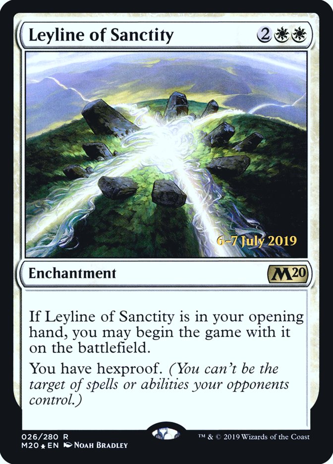 Leyline of Sanctity [Core Set 2020 Prerelease Promos] Magic: The Gathering