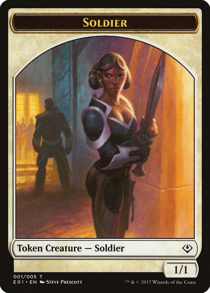 Beast (004) // Soldier Double-Sided Token [Archenemy: Nicol Bolas Tokens] Magic: The Gathering