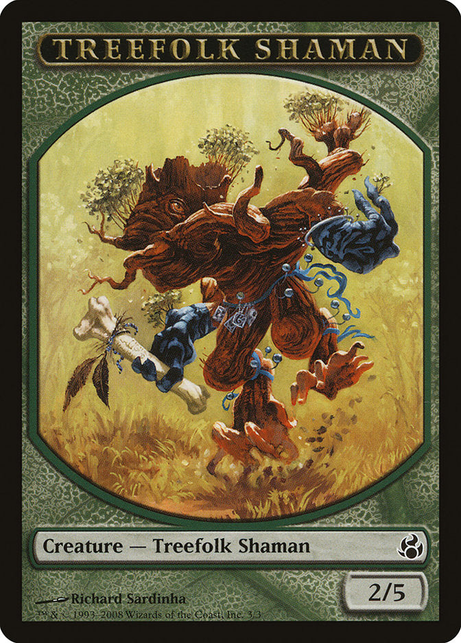 Treefolk Shaman Token [Morningtide Tokens] Magic: The Gathering