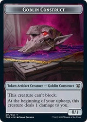 Goblin Construct // Kor Warrior Double-Sided Token [Zendikar Rising Tokens] Magic: The Gathering