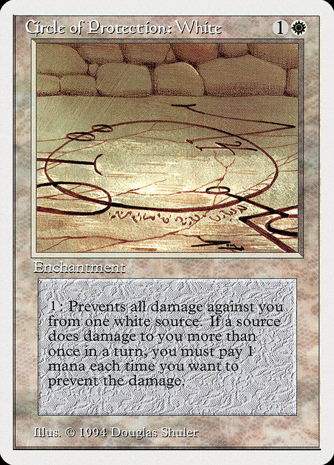 Circle of Protection: White [Summer Magic / Edgar] Magic: The Gathering