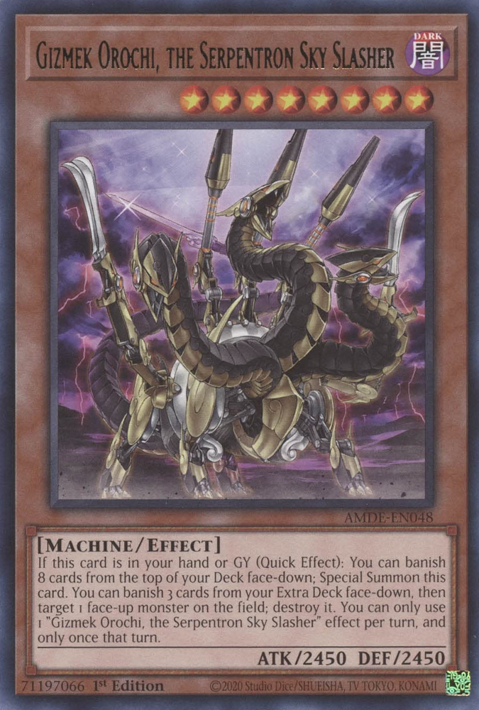 Gizmek Orochi, the Serpentron Sky Slasher [AMDE-EN048] Rare Yu-Gi-Oh!