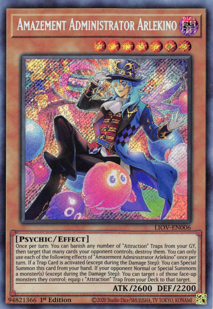 Amazement Administrator Arlekino [LIOV-EN006] Secret Rare Yu-Gi-Oh!