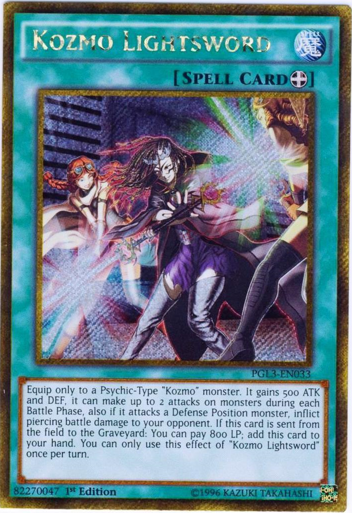 Kozmo Lightsword [PGL3-EN033] Gold Secret Rare Yu-Gi-Oh!