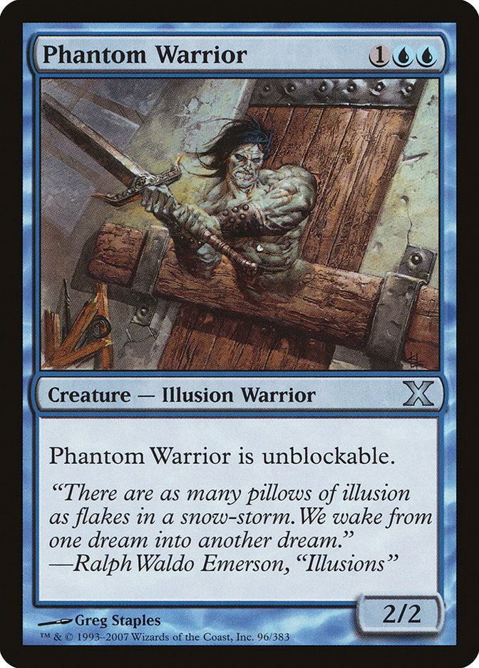 Phantom Warrior [Tenth Edition] Magic: The Gathering