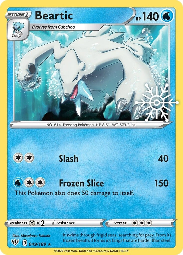 Beartic (049/189) (Holiday Calendar) [Sword & Shield: Darkness Ablaze] Pokémon