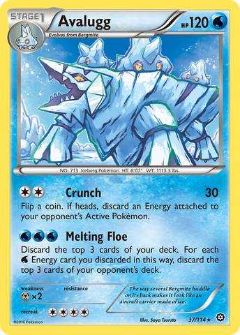 Avalugg (37/114) [XY: Steam Siege] Pokémon