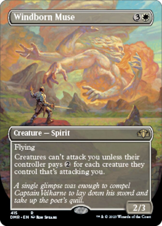 Windborn Muse (Borderless Alternate Art) [Dominaria Remastered] Magic: The Gathering