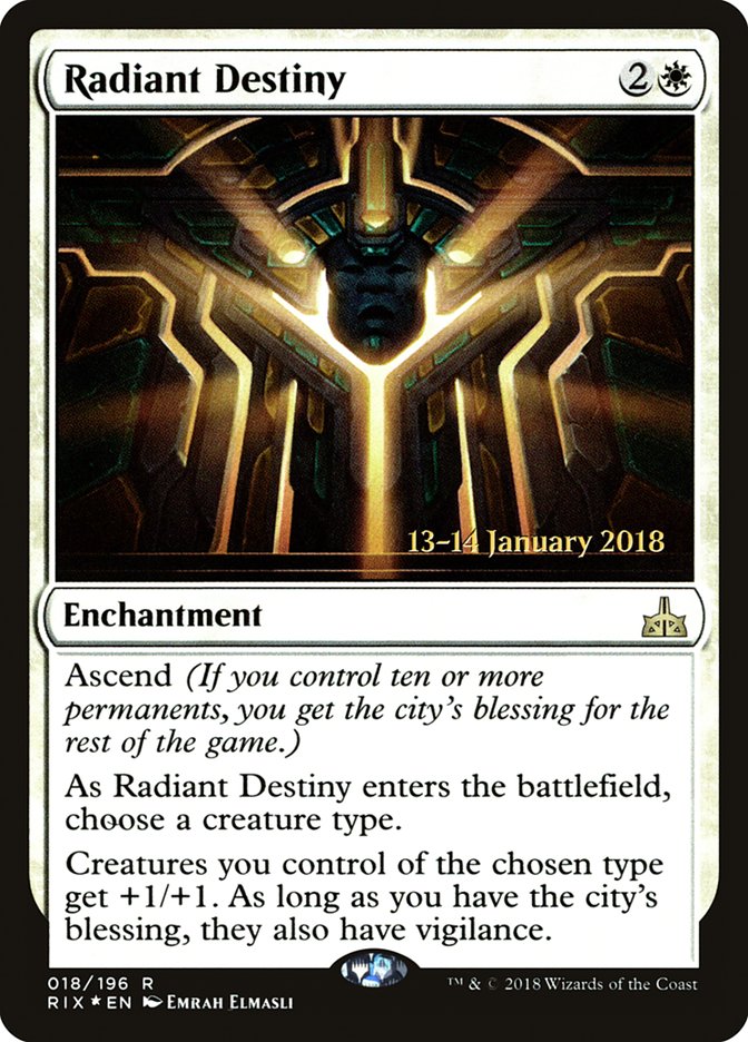 Radiant Destiny [Rivals of Ixalan Prerelease Promos] Magic: The Gathering