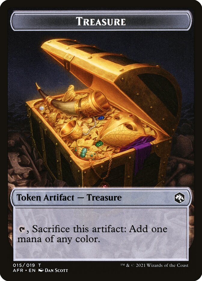 Servo // Treasure Double-Sided Token [Dungeons & Dragons: Adventures in the Forgotten Realms Commander Tokens] Magic: The Gathering