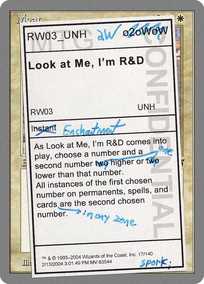 Look at Me, I'm R&D [Unhinged] Magic: The Gathering