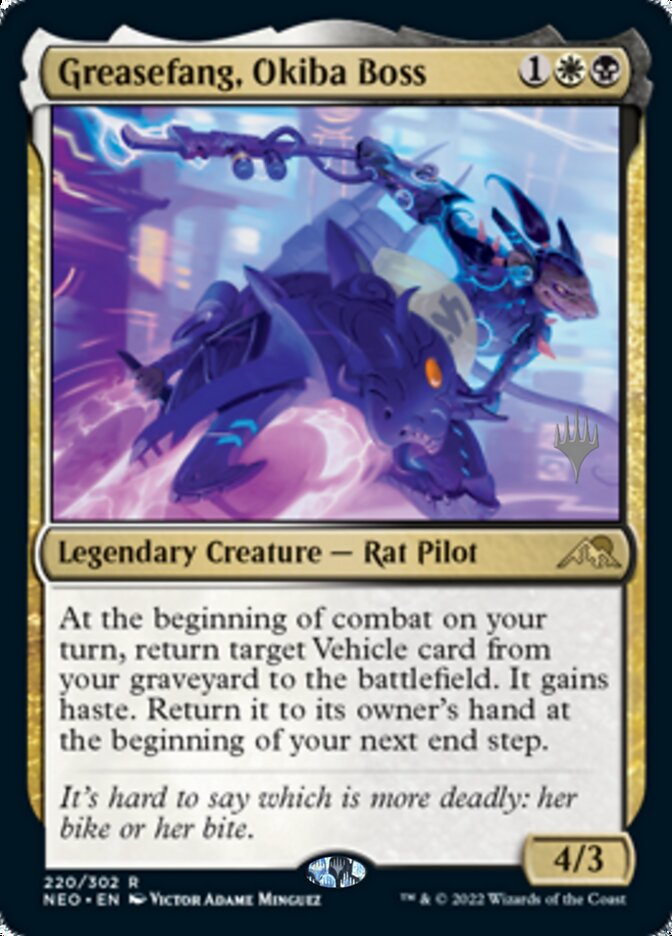 Greasefang, Okiba Boss (Promo Pack) [Kamigawa: Neon Dynasty Promos] Magic: The Gathering