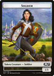 Demon // Soldier Double-Sided Token [Core Set 2021 Tokens] Magic: The Gathering