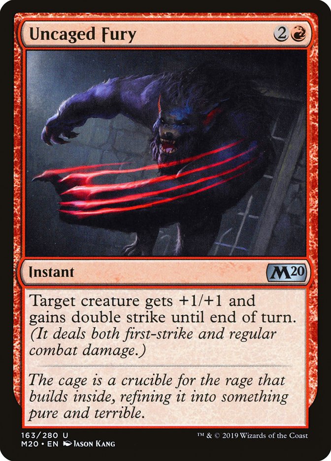 Uncaged Fury [Core Set 2020] Magic: The Gathering