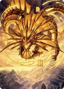 Ao, the Dawn Sky 2 Art Card [Kamigawa: Neon Dynasty Art Series] Magic: The Gathering