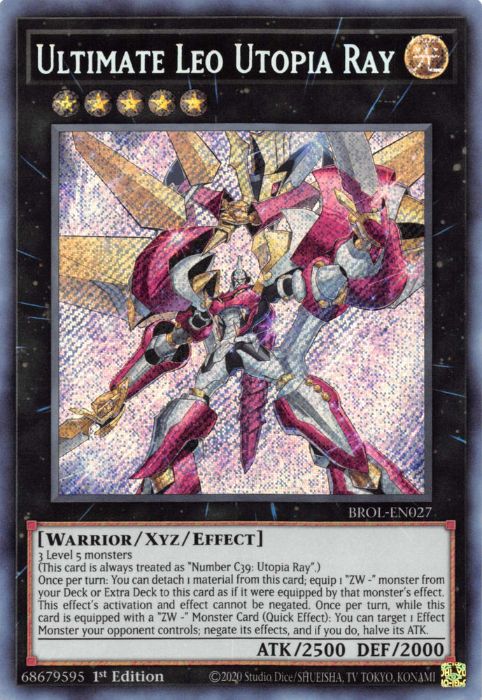Ultimate Leo Utopia Ray [BROL-EN027] Secret Rare Yu-Gi-Oh!