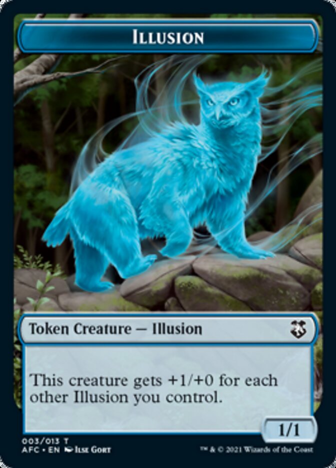 Champion of Wits // Illusion Double-Sided Token [Dungeons & Dragons: Adventures in the Forgotten Realms Commander Tokens] Magic: The Gathering