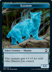 Champion of Wits // Illusion Double-Sided Token [Dungeons & Dragons: Adventures in the Forgotten Realms Commander Tokens] Magic: The Gathering