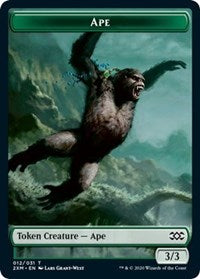 Ape // Elemental Double-Sided Token [Double Masters Tokens] Magic: The Gathering
