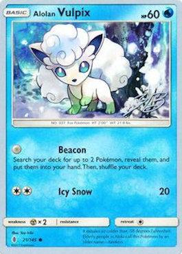 Alolan Vulpix (21/145) (Ice Path FTW - Zachary Bokhari) [World Championships 2017] Pokémon