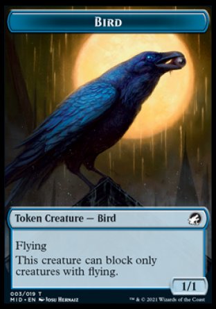 Clue // Bird Double-Sided Token [Innistrad: Midnight Hunt Tokens] Magic: The Gathering