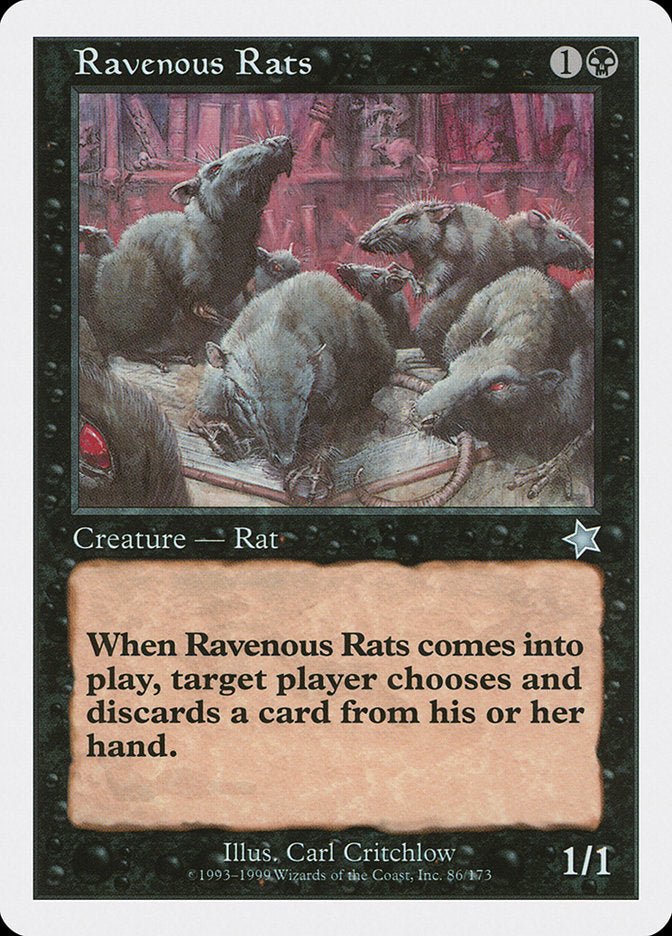 Ravenous Rats [Starter 1999] Magic: The Gathering