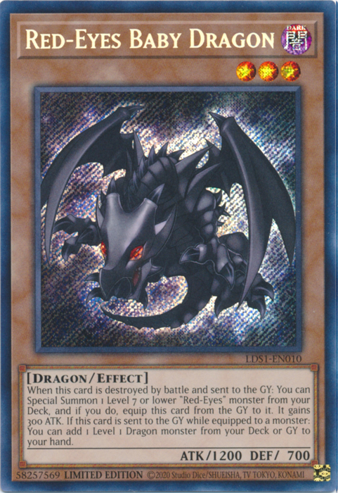 Red-Eyes Baby Dragon [LDS1-EN010] Secret Rare Yu-Gi-Oh!