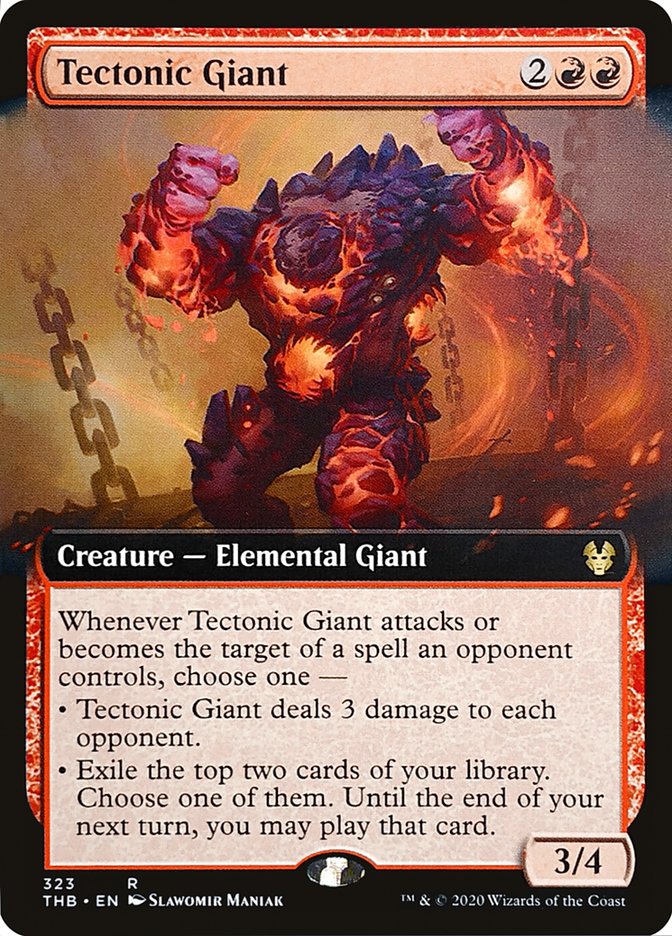 Tectonic Giant (Extended Art) [Theros Beyond Death] Magic: The Gathering