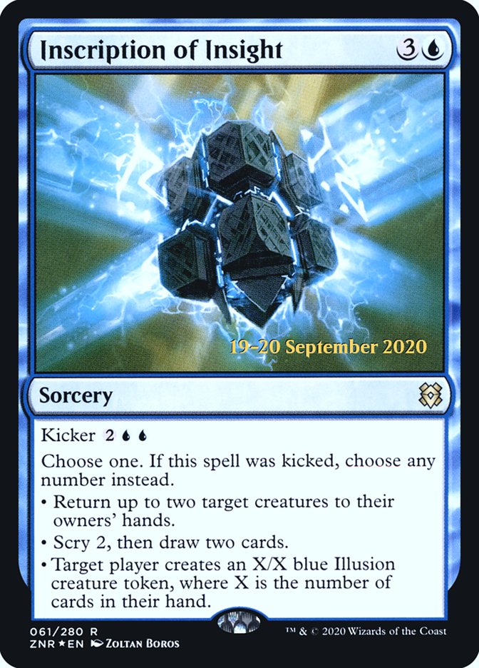 Inscription of Insight [Zendikar Rising Prerelease Promos] Magic: The Gathering