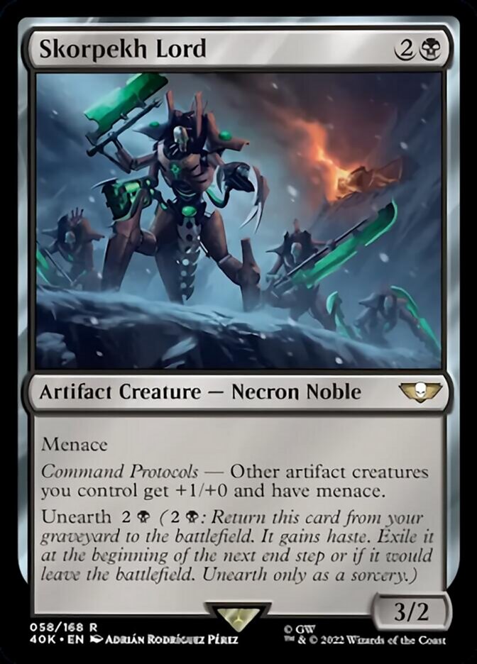 Skorpekh Lord (Surge Foil) [Warhammer 40,000] Magic: The Gathering