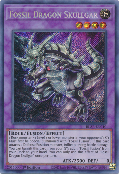 Fossil Dragon Skullgar [BLAR-EN010] Secret Rare Yu-Gi-Oh!