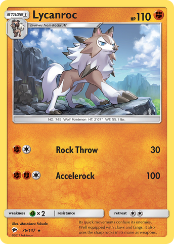 Lycanroc (76/147) [Sun & Moon: Burning Shadows] Pokémon