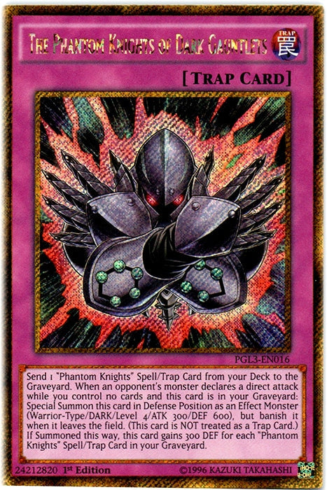 The Phantom Knights of Dark Gauntlets [PGL3-EN016] Gold Secret Rare Yu-Gi-Oh!