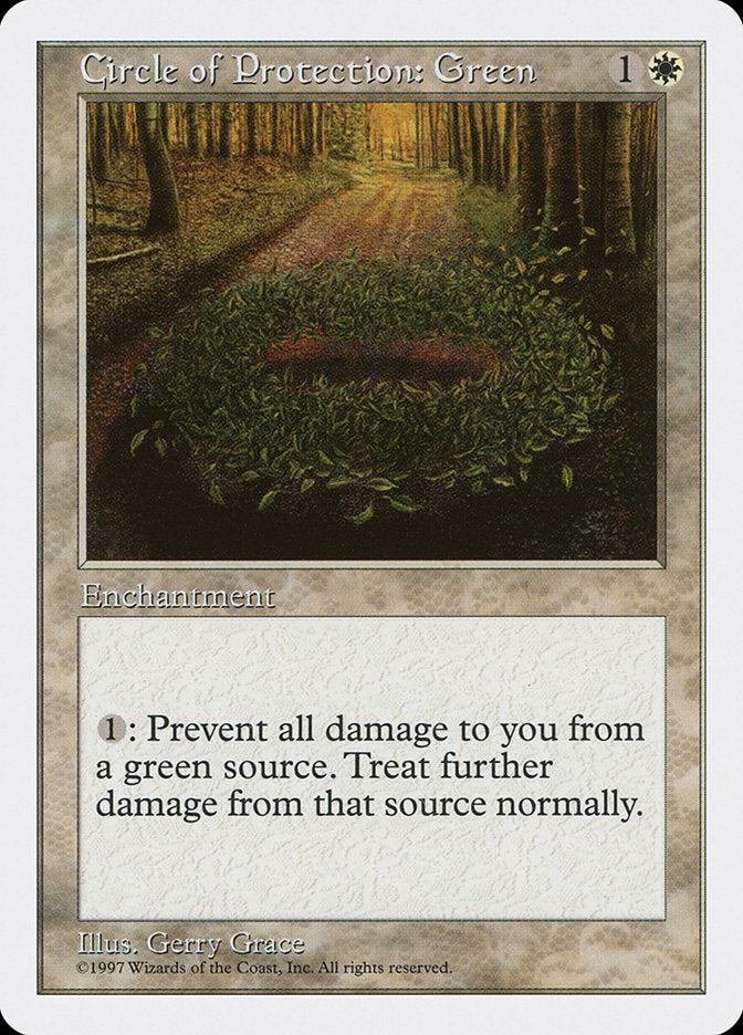 Circle of Protection: Green [Fifth Edition] Magic: The Gathering