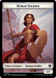 Pirate // Human Soldier Double-Sided Token [Wilds of Eldraine Commander Tokens] Magic: The Gathering