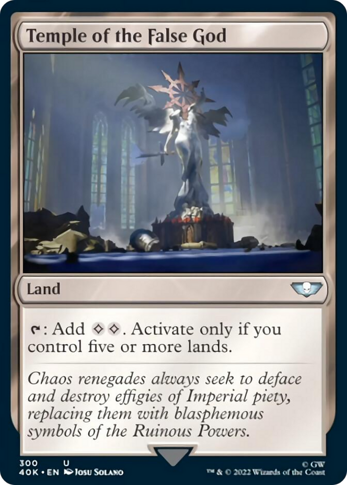 Temple of the False God (Surge Foil) [Warhammer 40,000] Magic: The Gathering