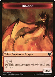 Dragon // Treasure Double-Sided Token [Commander Legends Tokens] Magic: The Gathering