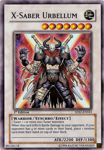 X-Saber Urbellum [5DS2-EN043] Super Rare Yu-Gi-Oh!